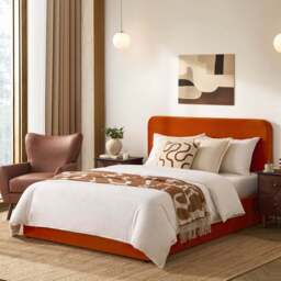 DUSK Ascot Ottoman Storage Bed - Bright Orange - King Size - thumbnail 3