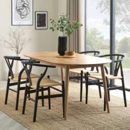 DUSK Heidi Solid Oak Oval 4-6 Seater Dining Table - Natural - thumbnail 1