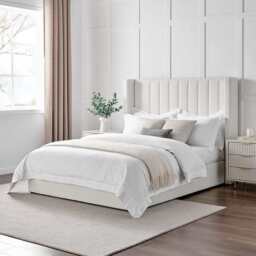 DUSK Madison Bouclé Ottoman Storage Bed - Off White - Super King - thumbnail 3