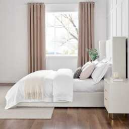 DUSK Madison Bouclé Ottoman Storage Bed - Off White - Super King - thumbnail 6