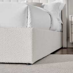 DUSK Madison Bouclé Ottoman Storage Bed - Off White - Super King - thumbnail 9
