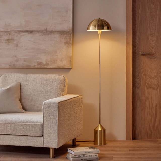 DUSK Titan Gold Domed Floor Lamp - image 1