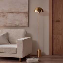 DUSK Titan Gold Domed Floor Lamp - thumbnail 2