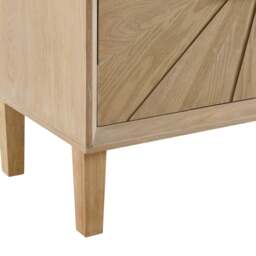 DUSK Amaya Ash 4 Door Sideboard - Light Wood - thumbnail 8