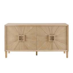 DUSK Amaya Ash 4 Door Sideboard - Light Wood - thumbnail 3