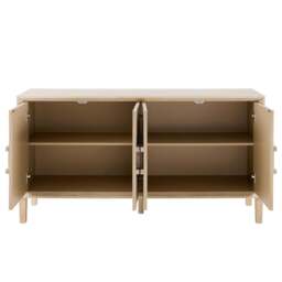 DUSK Amaya Ash 4 Door Sideboard - Light Wood - thumbnail 5