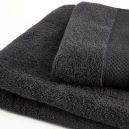DUSK Rhodes Cotton Towel Collection - Black - Bath Towel - thumbnail 4