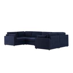 DUSK Miami U Shape Sofa - Chenille Navy - thumbnail 5