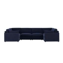 DUSK Miami U Shape Sofa - Chenille Navy - thumbnail 4