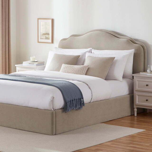 DUSK Wiltshire Ottoman Storage Bed - Stone - Double - image 1