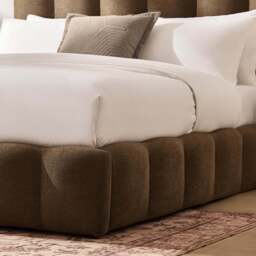 DUSK Cheshire Ottoman Storage Bed - Chenille Mushroom - Double - thumbnail 7