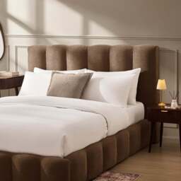 DUSK Cheshire Ottoman Storage Bed - Chenille Mushroom - Double - thumbnail 4