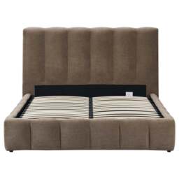 DUSK Cheshire Ottoman Storage Bed - Chenille Mushroom - Double - thumbnail 8