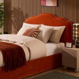 DUSK Wiltshire Ottoman Storage Bed - Bright Orange - Double - thumbnail 3