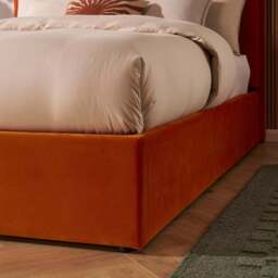 DUSK Wiltshire Ottoman Storage Bed - Bright Orange - Double - thumbnail 7