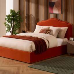 DUSK Wiltshire Ottoman Storage Bed - Bright Orange - Double - thumbnail 2