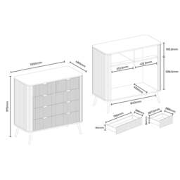 DUSK Hattie 5 Drawer Chest - Warm White - thumbnail 6