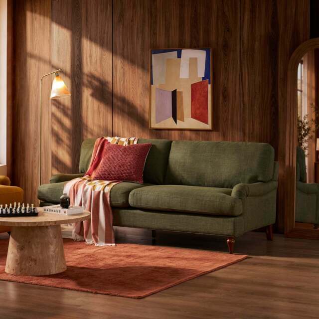 DUSK Hampshire 3 Seater Sofa - Woven Pine Green - image 1