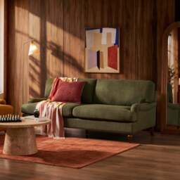 DUSK Hampshire 3 Seater Sofa - Woven Pine Green - thumbnail 1