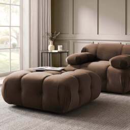 DUSK Bondi Pouffe - Cappuccino