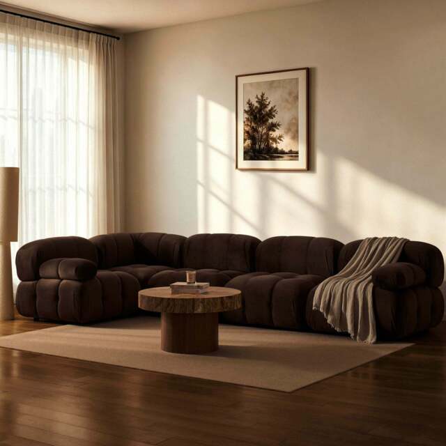 DUSK Bondi Large Left Hand L Shape Sofa - Cappuccino - image 1