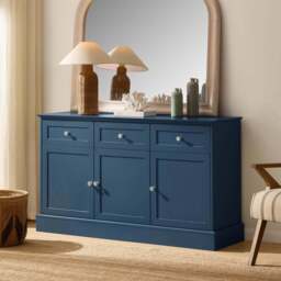 DUSK Ruby 3 Door Sideboard with Drawers - Teal - thumbnail 3