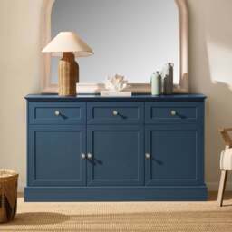 DUSK Ruby 3 Door Sideboard with Drawers - Teal - thumbnail 2