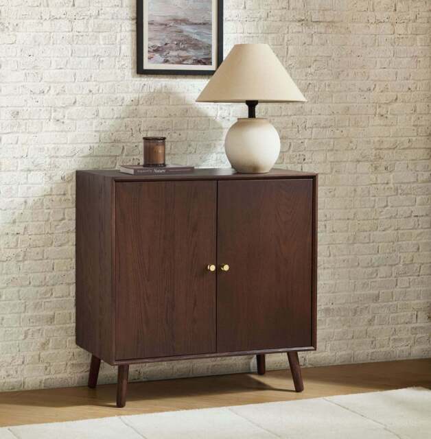 DUSK Heidi Oak 2 Door Sideboard - Walnut - image 1