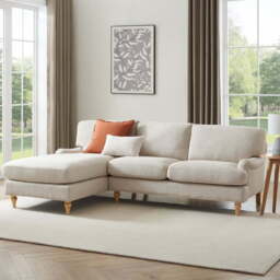 DUSK Hampshire Left Hand Chaise Sofa - Beige - thumbnail 2