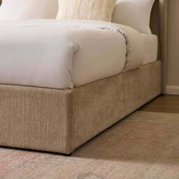 DUSK Berkeley Ottoman Storage Bed - Textured Oatmeal - King Size - thumbnail 7