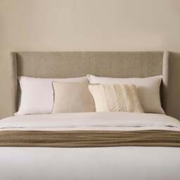 DUSK Berkeley Ottoman Storage Bed - Textured Oatmeal - King Size - thumbnail 5