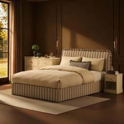 DUSK Riva Ottoman Storage Bed - Blue Stripe - Small Double - thumbnail 4