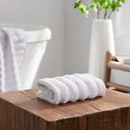 DUSK Monaco Plush Ribbed Cotton Towel Collection - Light Grey - Face Cloth - thumbnail 5