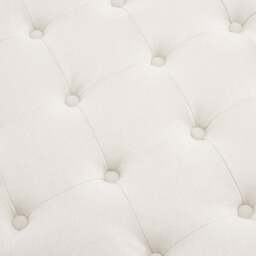 DUSK Knaresborough Button Back Coffee Table Pouffe - Cream Linen - thumbnail 6