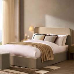 DUSK Ascot Ottoman Storage Bed - Oatmeal - King Size - thumbnail 3