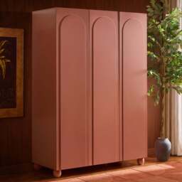 DUSK Rachel Arch Front 3 Door Wardrobe - Terracotta - thumbnail 2