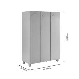 DUSK Rachel Arch Front 3 Door Wardrobe - Terracotta - thumbnail 8