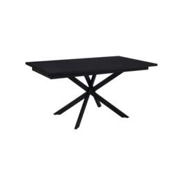 DUSK Brooke Rectangle Extendable 6-8 Seater Dining Table - Black - thumbnail 3