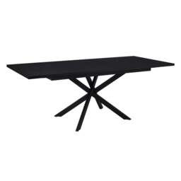 DUSK Brooke Rectangle Extendable 6-8 Seater Dining Table - Black - thumbnail 4