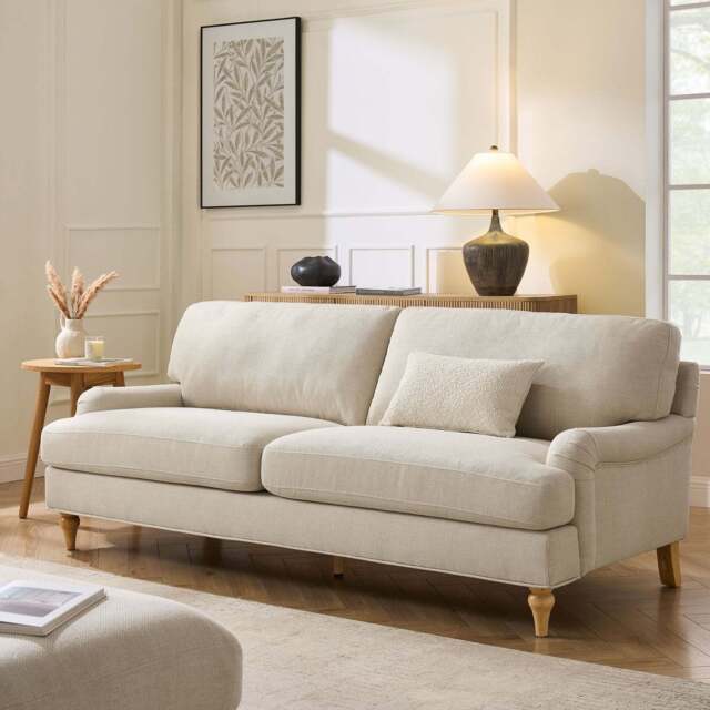 DUSK Hampshire 3 Seater Sofa - Beige - image 1