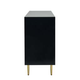 DUSK Evie 2 Door Storage Unit with Drawers - Black - thumbnail 3