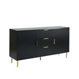 DUSK Evie 2 Door Storage Unit with Drawers - Black - thumbnail 7