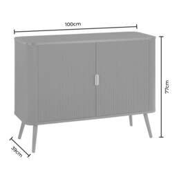 DUSK Hattie 2 Door Sideboard - Walnut - thumbnail 9