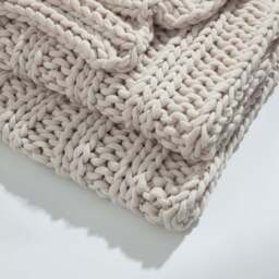 DUSK Montreal Throw - Natural Knitted Yarn - thumbnail 2