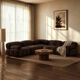 DUSK Bondi Large Left Hand Corner Sofa - Cappuccino - thumbnail 1