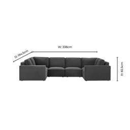 DUSK Brooklyn U-Shape Sofa - Muted Moss - thumbnail 9