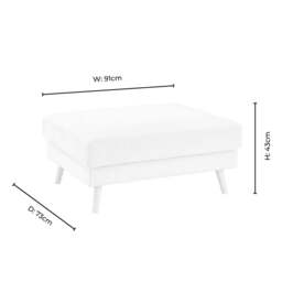 DUSK Sweden Pouffe - Rib Ecru - thumbnail 7