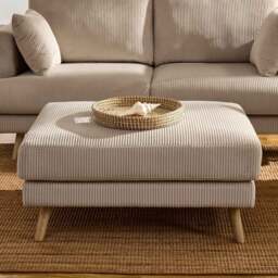 DUSK Sweden Pouffe - Rib Ecru - thumbnail 2