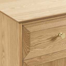 DUSK Ruby 3 Door Storage Unit with Drawers - Light Wood - thumbnail 4