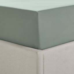 DUSK 200 Thread Count Plain-Dye Fitted Sheet - Olive - Standard - Double - thumbnail 1